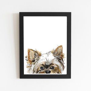 Yorkshire Terrier Art Print, Yorkie Poster Print, Cute Watercolor Dog Poster